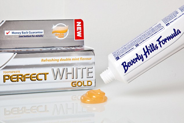 Perfect White Gold toothpaste from Beverly Hill Formula
